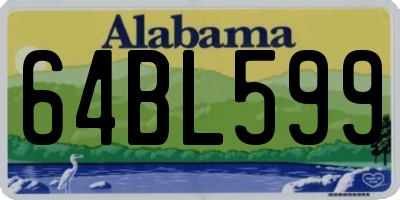 AL license plate 64BL599