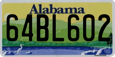 AL license plate 64BL602