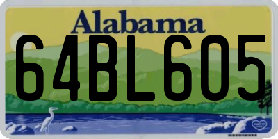 AL license plate 64BL605