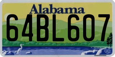 AL license plate 64BL607