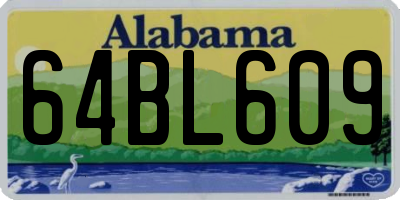 AL license plate 64BL609