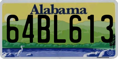 AL license plate 64BL613