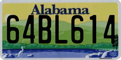 AL license plate 64BL614