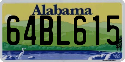 AL license plate 64BL615