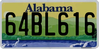 AL license plate 64BL616