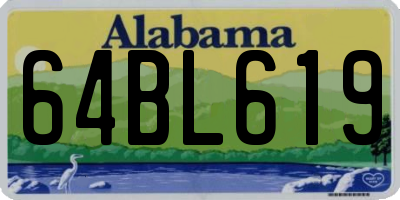 AL license plate 64BL619