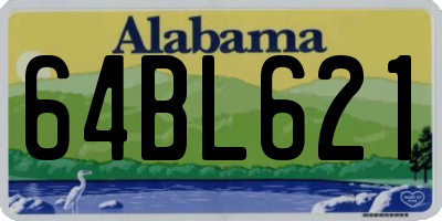 AL license plate 64BL621