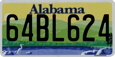 AL license plate 64BL624