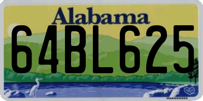 AL license plate 64BL625