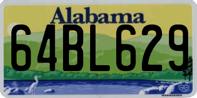 AL license plate 64BL629