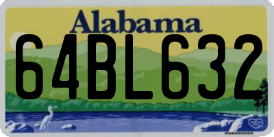 AL license plate 64BL632