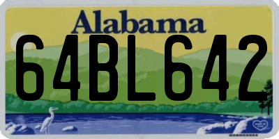 AL license plate 64BL642