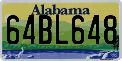 AL license plate 64BL648
