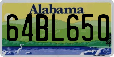 AL license plate 64BL650