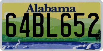AL license plate 64BL652