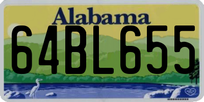 AL license plate 64BL655
