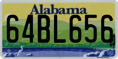 AL license plate 64BL656