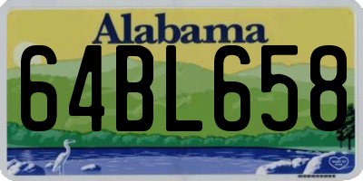 AL license plate 64BL658