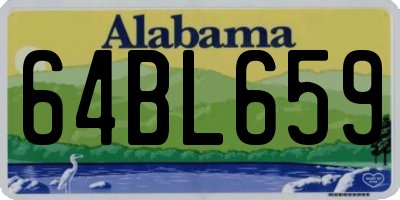 AL license plate 64BL659