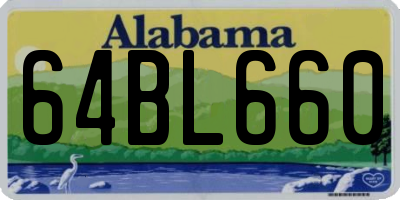 AL license plate 64BL660