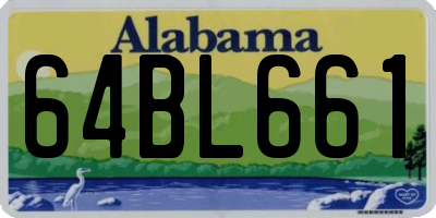 AL license plate 64BL661
