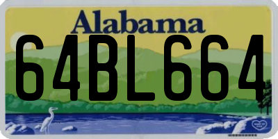 AL license plate 64BL664