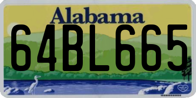 AL license plate 64BL665