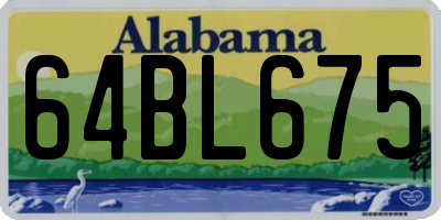 AL license plate 64BL675