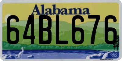 AL license plate 64BL676