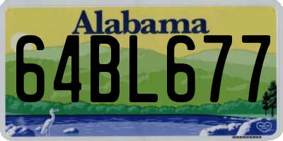AL license plate 64BL677