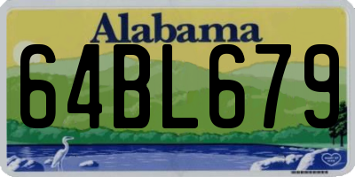 AL license plate 64BL679