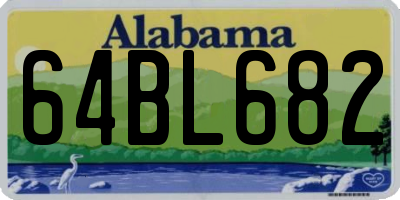 AL license plate 64BL682