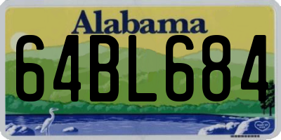 AL license plate 64BL684