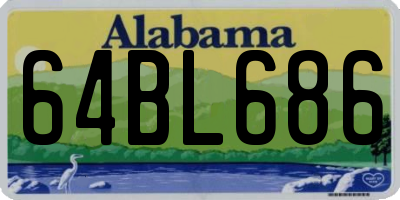 AL license plate 64BL686