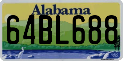 AL license plate 64BL688
