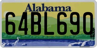 AL license plate 64BL690