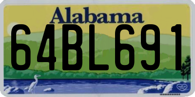 AL license plate 64BL691