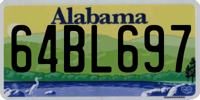 AL license plate 64BL697