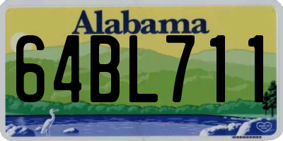 AL license plate 64BL711