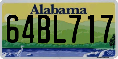 AL license plate 64BL717