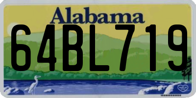 AL license plate 64BL719