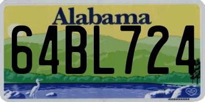 AL license plate 64BL724
