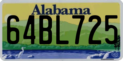 AL license plate 64BL725