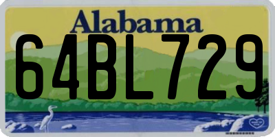 AL license plate 64BL729