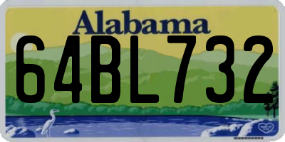 AL license plate 64BL732