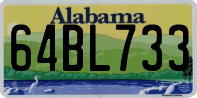 AL license plate 64BL733
