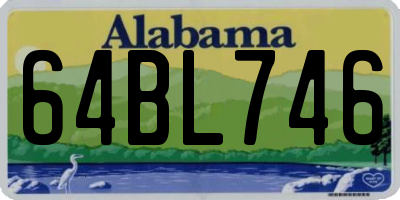 AL license plate 64BL746