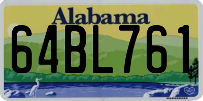 AL license plate 64BL761