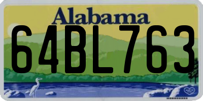 AL license plate 64BL763