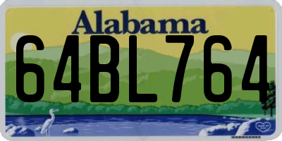 AL license plate 64BL764